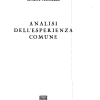 Analisi dell'esperienza comune